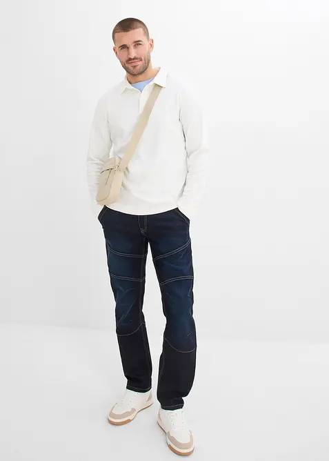 Regular fit-jeans med elastisk linning, Straight, bonprix