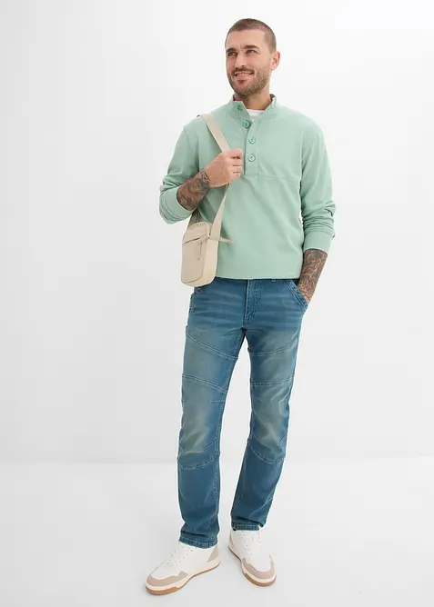 Regular fit-jeans med stretch og komfortlinning, Straight, bonprix