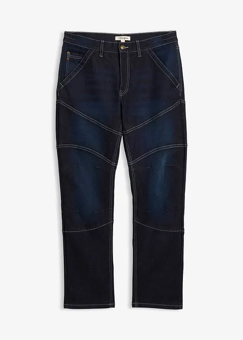 Regular fit-jeans med elastisk linning, Straight, bonprix