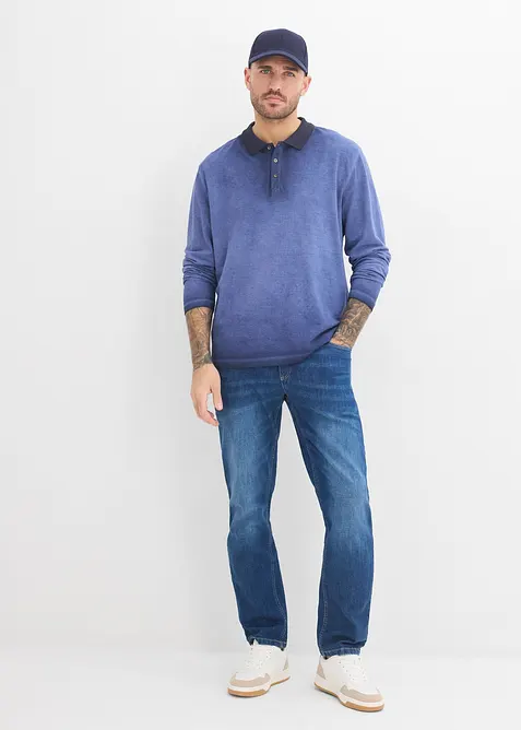 Rugbygenser i pik&eacute; og vasket stil, bonprix