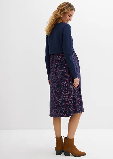 3-i-1-sett med mamma- og ammekjole + overdel av &oslash;kologisk bomull (2-delt sett), bonprix