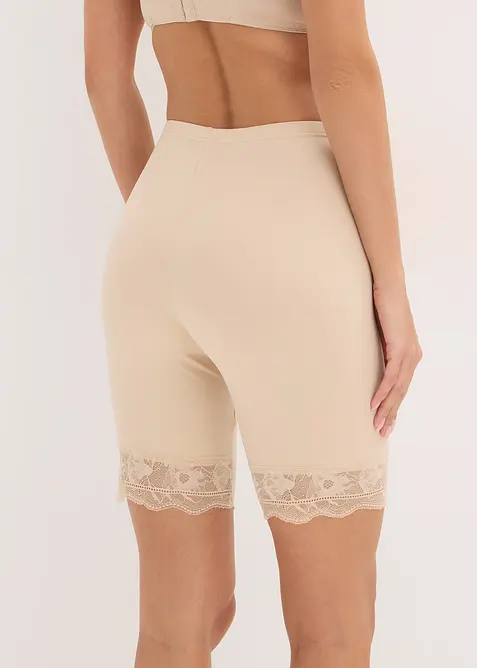 Sykkelshorts med kj&oslash;lende materiale og anti gnisse-effekt (2-pack), bonprix