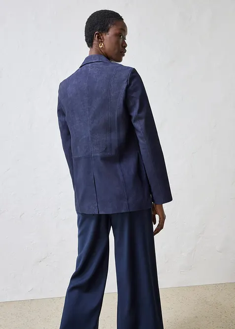 Blazer i semsket skinn, bonprix