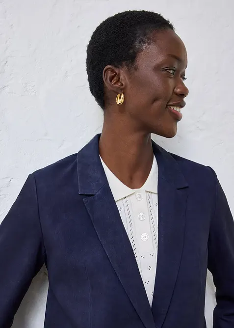 Blazer i semsket skinn, bonprix