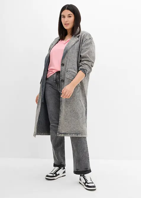 Oversized topp i 100% bomull, bonprix