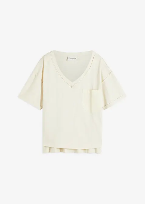 Oversized topp i 100% bomull, bonprix