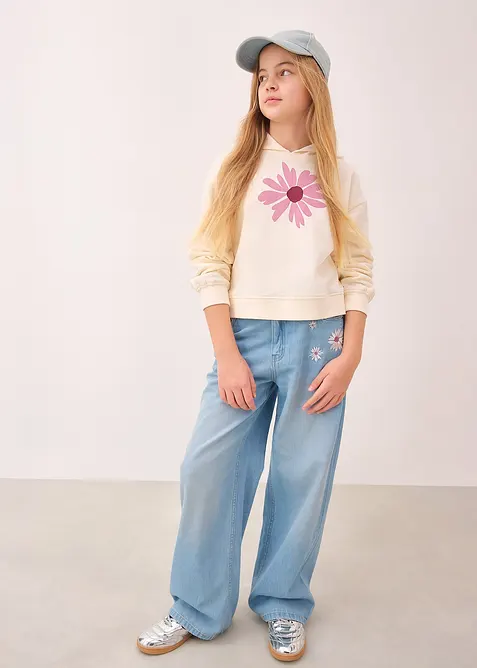Wide Leg-jeans Mid Waist, bonprix