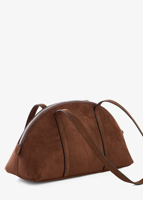 Skulderveske i imitert, semsket skinn, bonprix