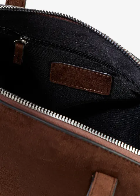 Skulderveske i imitert, semsket skinn, bonprix