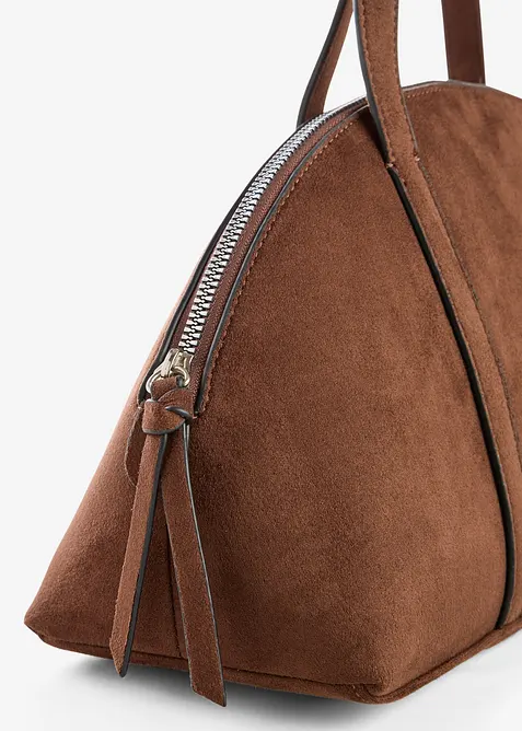 Skulderveske i imitert, semsket skinn, bonprix