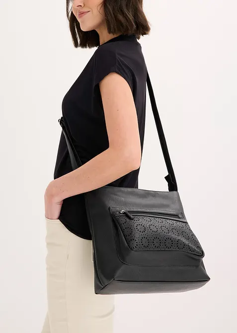 Skulderveske med dekorativt rom utvendig, bonprix