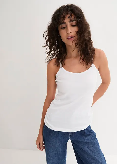 Singlet i 100% bomull (3-pack), bonprix