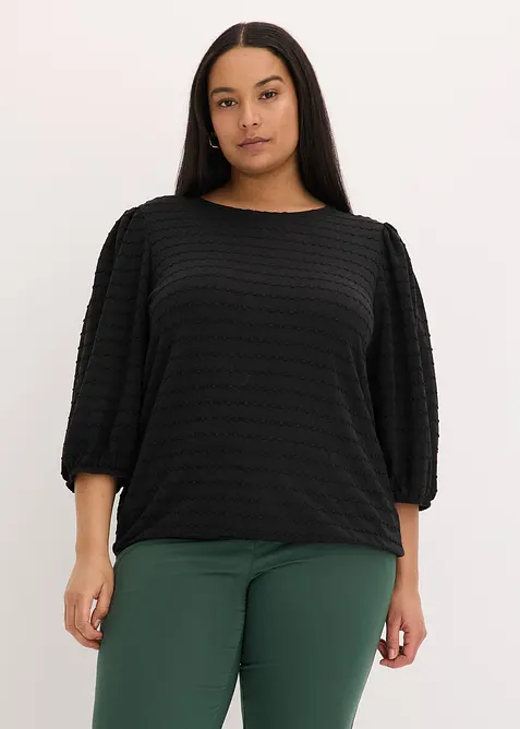 Trikot-tunika med strukturm&oslash;nster, bonprix