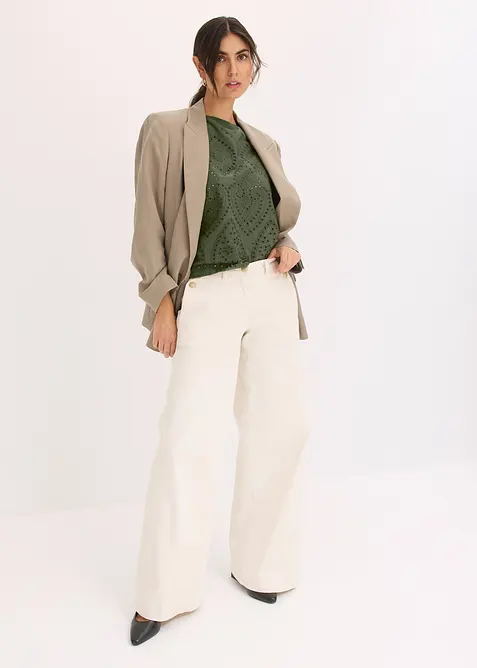 Topp med hullblonder, bonprix