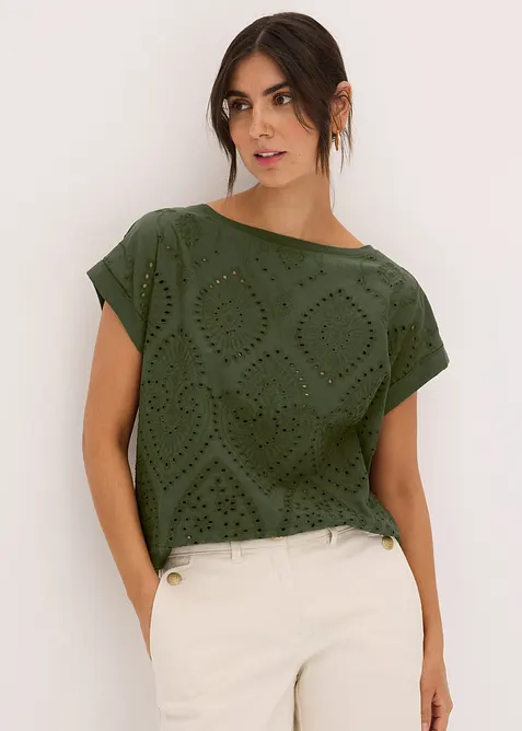 Topp med hullblonder, bonprix