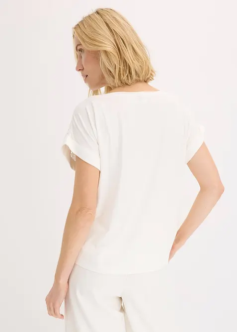 Topp med hullblonder, bonprix