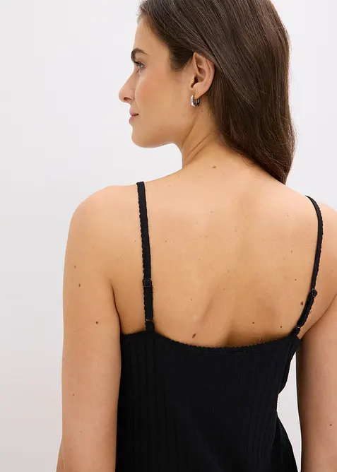 Pyjamas i myk pointelle, bonprix