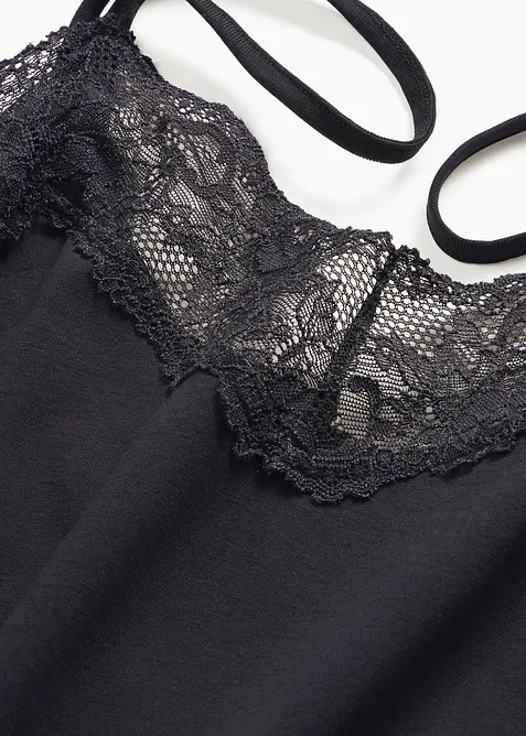 Kort nattkjole med spagettistropper, bonprix