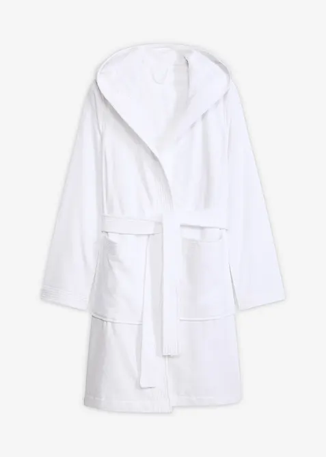 Badek&aring;pe i frott&eacute; med hette av 100% bomull, bonprix