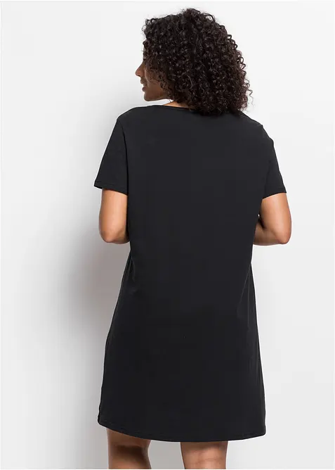 Kort nattskjorte i &oslash;kologisk bomull, bonprix