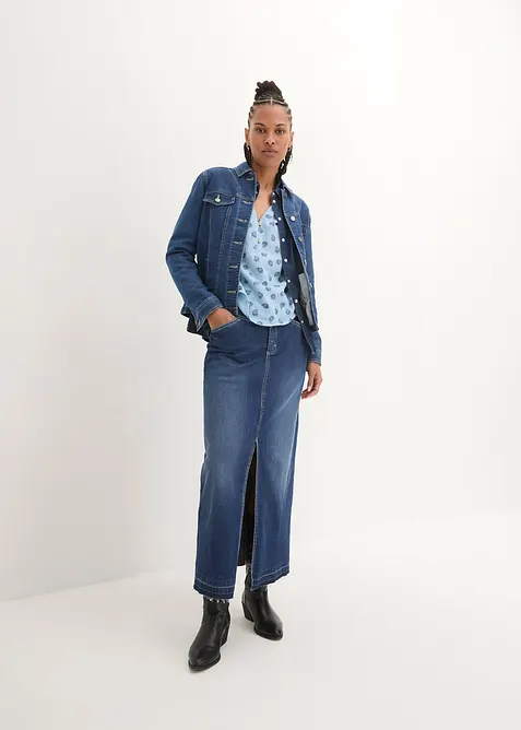 Oversized bluse i lett musselin, bonprix