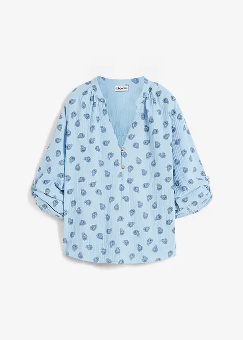 Oversized bluse i lett musselin, bonprix
