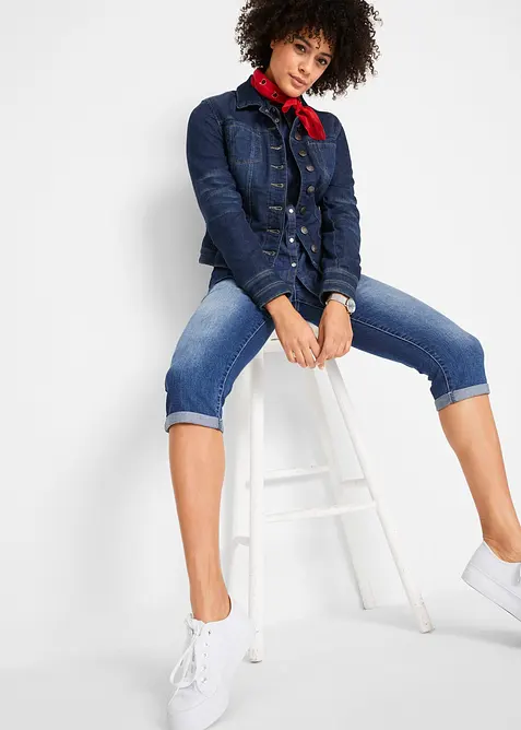 Straight-jeans Mid Waist, cropped, bonprix