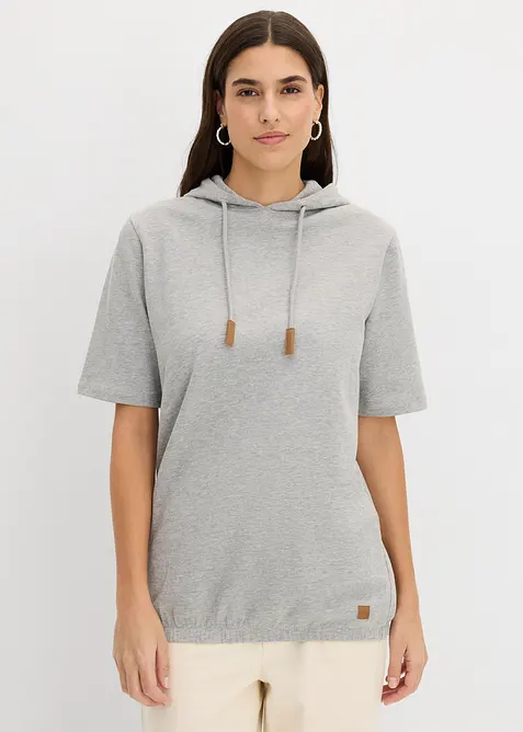 Hettegenser i bomullsmiks, bonprix