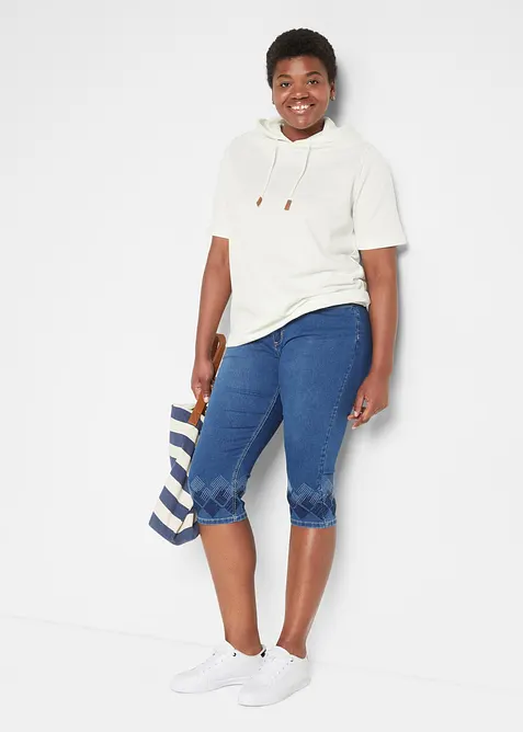 Hettegenser i bomullsmiks, bonprix