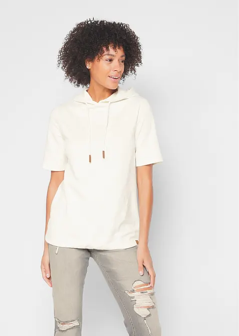 Hettegenser i bomullsmiks, bonprix