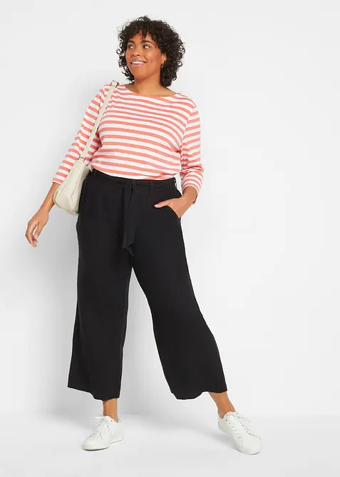 Culotte i luftig linmiks, bonprix