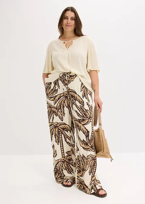 Vid bukse i lett viskose, bonprix