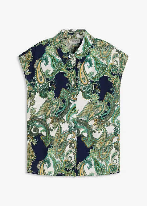 M&oslash;nstret bluse i lett viskose, bonprix