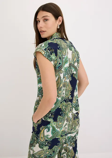 M&oslash;nstret bluse i lett viskose, bonprix