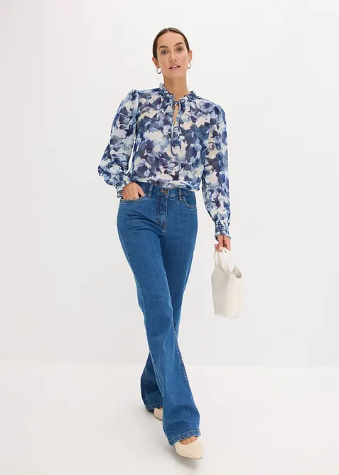 M&oslash;nstret chiffonbluse, bonprix