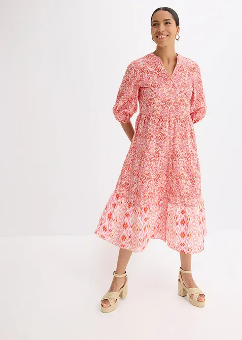 Midikjole av lett bomull, bonprix