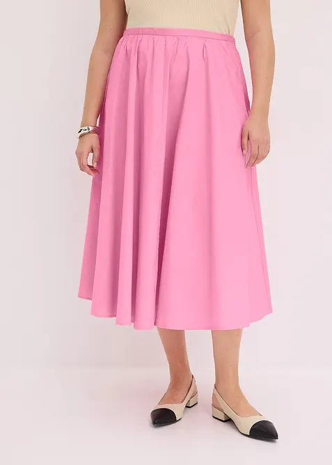 Midiskj&oslash;rt i elastisk bomullsmiks, bonprix