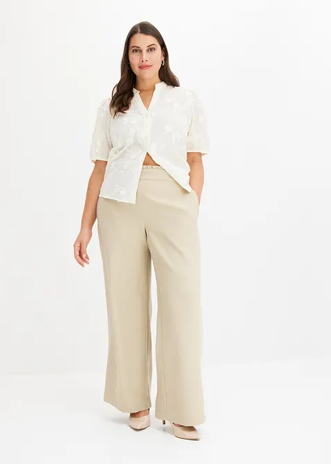 Kortermet bluse i 100% bomull, bonprix
