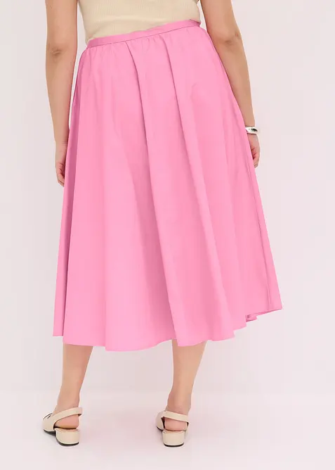 Midiskj&oslash;rt i elastisk bomullsmiks, bonprix