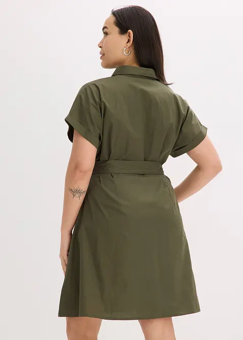 Skjortekjole i 100% bomull, bonprix