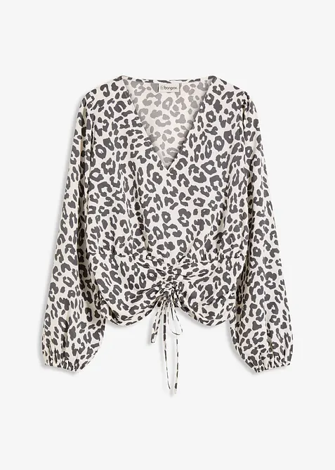 Bluse med rynking, bonprix
