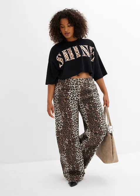 Kort T-skjorte i 100% &oslash;kologisk bomull, bonprix