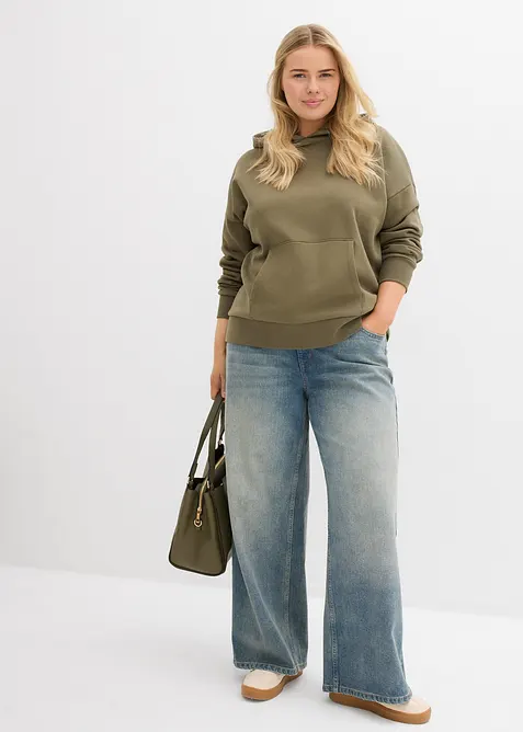 Oversized hettegenser av myk bomullmiks, bonprix