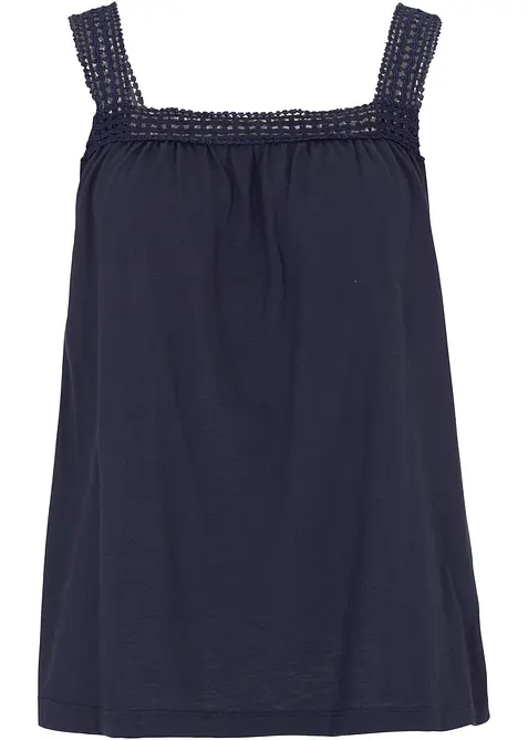 Ledig topp av blonde med stropper, bonprix