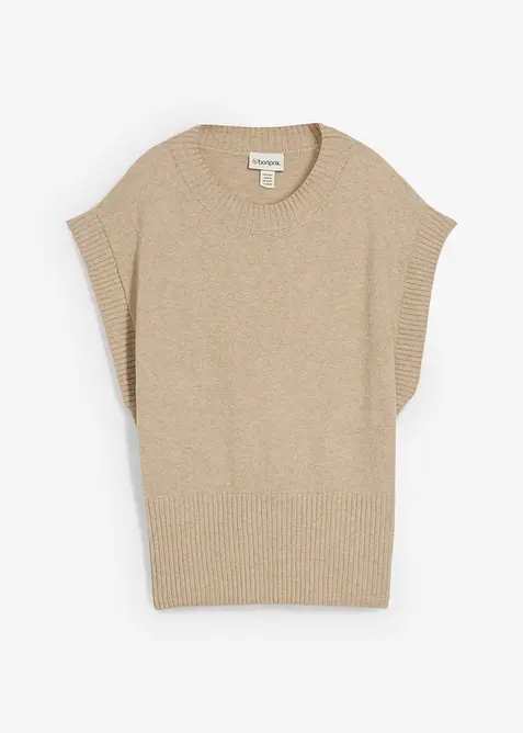 Oversized, strikket vest, bonprix