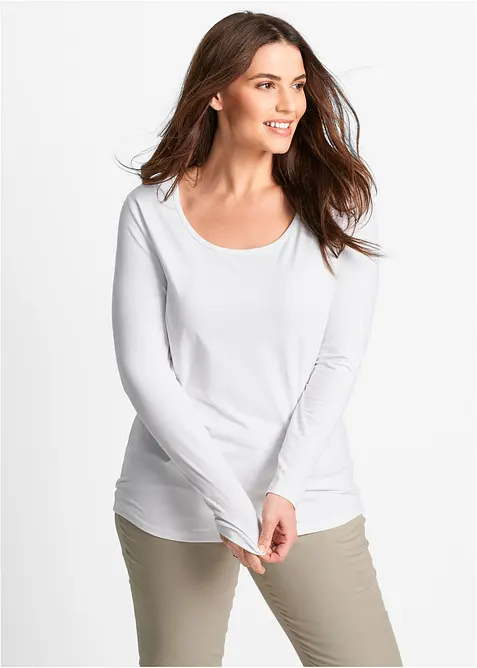 Figurn&aelig;r, langermet topp, bonprix