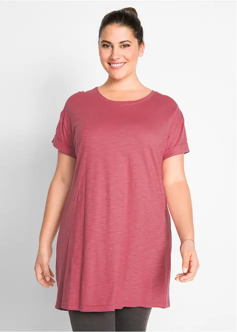 Boxy, lang topp med korte ermer, bonprix