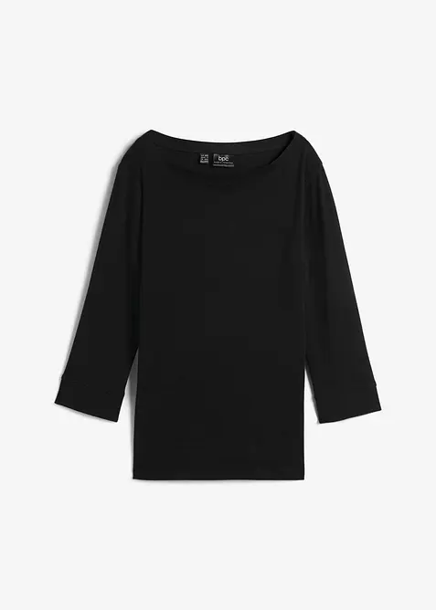 Langermet topp i 100% &oslash;kologisk bomull, bonprix