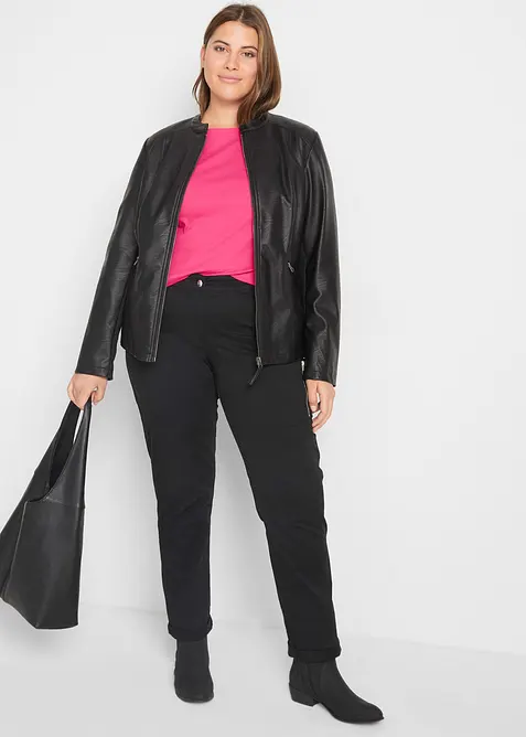 Langermet topp i 100% &oslash;kologisk bomull, bonprix