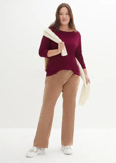 Langermet topp i 100% &oslash;kologisk bomull, bonprix